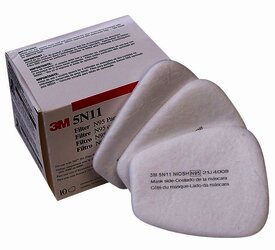 3M 5N11 Filtro para partículas para pintura base agua N95 3M 5N11 Filtro para partículas para pintura base agua N95