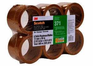 3M 371 Cinta de empaque Uso industrial Scotch 72 mm x 100 m