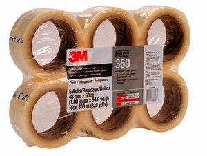 3M 369 Cinta de empaque Uso industrial Tartan 48 mm x 100 m