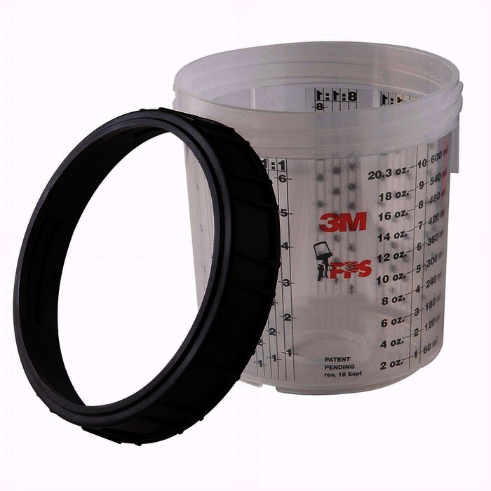 3M 16001 Copa mezcladora con collar 650 ML