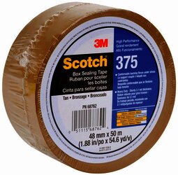 3M 375 Cinta de empaque Alto desempeño Scotch 48 mm x 50 m