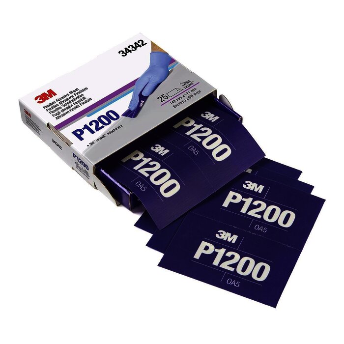 3M 34342 Hoja Abrasiva Flexible 5.5" x 6.8" P1200