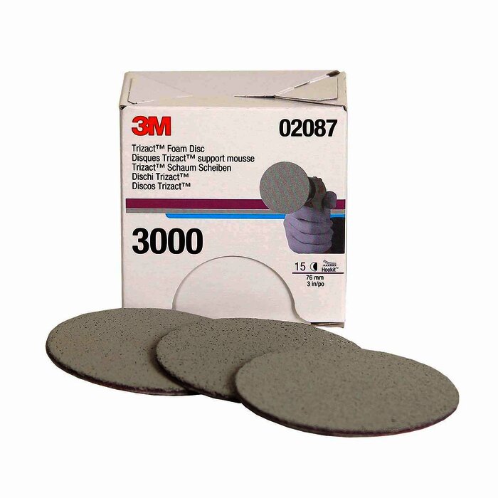 3M 2087 Disco Trizact Hookit para Matizado 3" P3000
