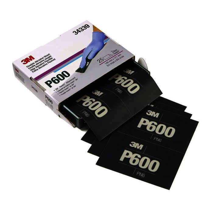 3M 34339 Hoja Abrasiva Flexible 5.5" x 6.8" P600