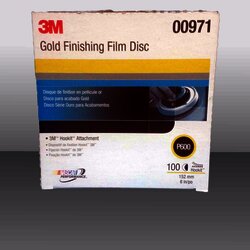 3M 971 Disco Hookit Gold Film 6", P600 (Subempaque c/100)