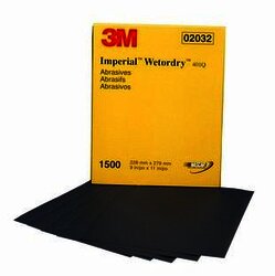 3M 2032 Imperial Wetordry 9 x 11" P1500 (Subempaque c/50) 3M 2032 Imperial Wetordry 9 x 11" P1500 (Subempaque c/50)