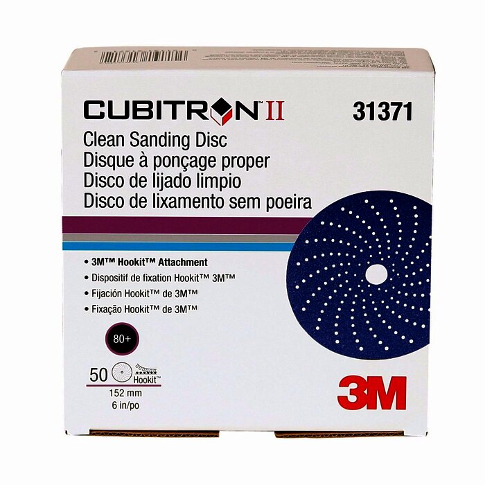 3M 31371 Disco Hookit Cubitron II , 282 perforaciones , G80+