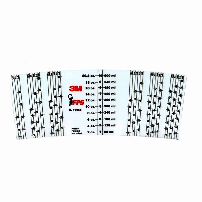 3M 16065 Pelicula c/ regla para mezclado (Caja c/100 regletas)