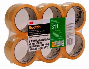 3M 311 Cinta de empaque Alto desempeño Scotch 48mm x 50 m