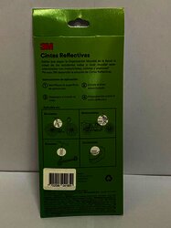 3M Cinta reflectiva (Paquete con 12 tiras) Plata 7 mm X 145 mm 3M Cinta reflectiva (Paquete con 12 tiras) Plata 7 mm X 145 mm