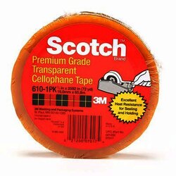 3M 610 Cinta adhesiva de empaque ligero Scotch 18 mm x 66 m