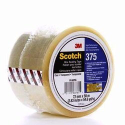 3M 375 Cinta de empaque Alto desempeño Scotch 72 mm x 50 m